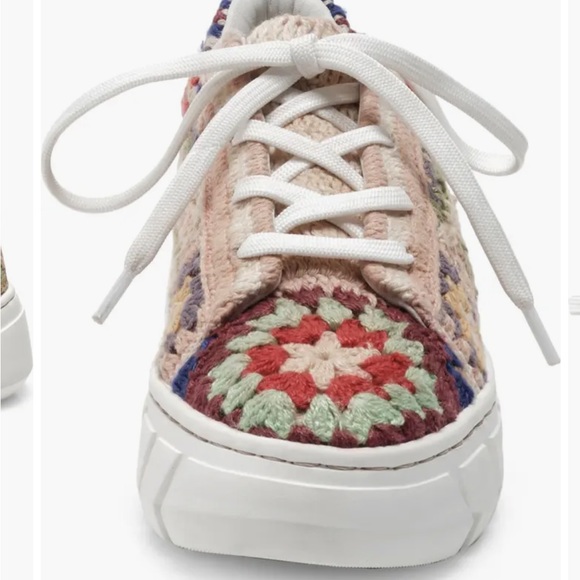 Free People “Catch Me if You Can” platform sneaker. Worn x2 Multicolor - Picture 3 of 12
